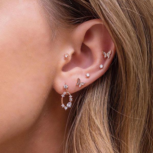 925 sterling silver minimal delicate cute cz butterfly stud earring mini small stud for girl gold wholesale fashion earrings, Golden;silver
925 sterling silver minimal delicate cute cz butterfly stud earring mini small stud for girl gold wholesale fashion earrings, Golden;silver