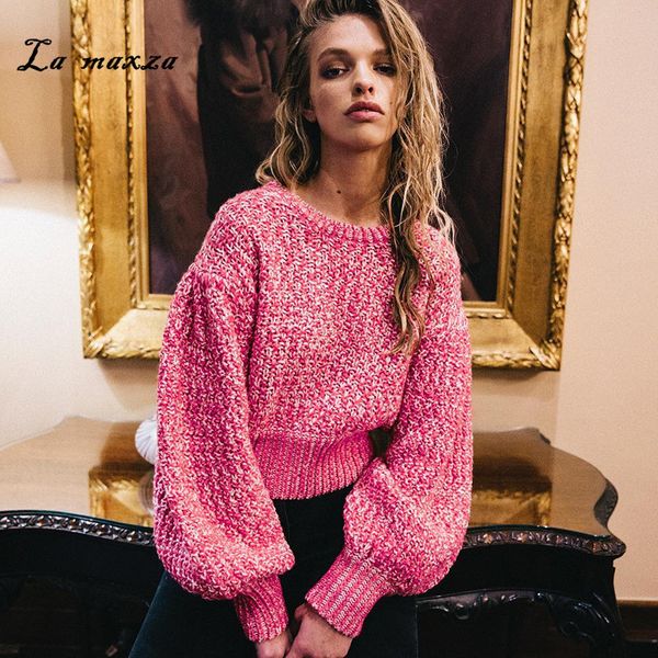2019 winter sweater women fashion casual korean knit loose sweater women pink pullover, White;black
2019 winter sweater women fashion casual korean knit loose sweater women pink pullover, White;black