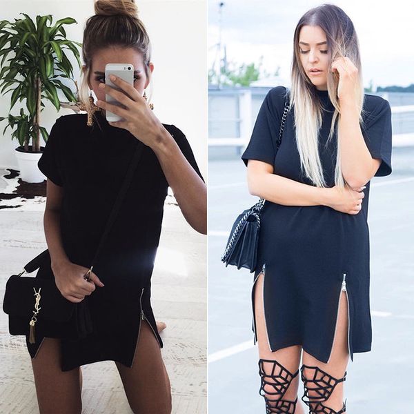 zipper women dress fashion ladies official work formal dress casual party short mini dresses o-neck short sleeve black vestidos, Black;gray
zipper women dress fashion ladies official work formal dress casual party short mini dresses o-neck short sleeve black vestidos, Black;gray
