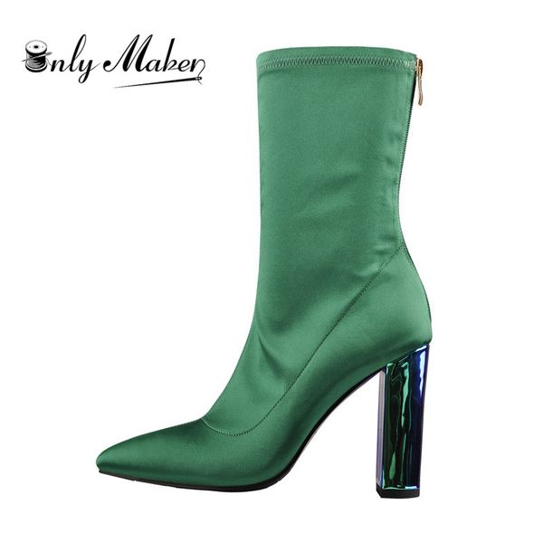 onlymaker 12cm green breathable pointed toe chunky heels ankle boots thick heel zipper for women plus size for ladies booties, Black
onlymaker 12cm green breathable pointed toe chunky heels ankle boots thick heel zipper for women plus size for ladies booties, Black