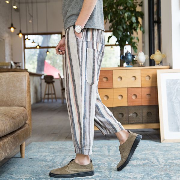 incerun 2019 men's pants elastic waist stripe button retro baggy male fashion trousers harem pants hip-hop streetwear plus size, Black
incerun 2019 men's pants elastic waist stripe button retro baggy male fashion trousers harem pants hip-hop streetwear plus size, Black