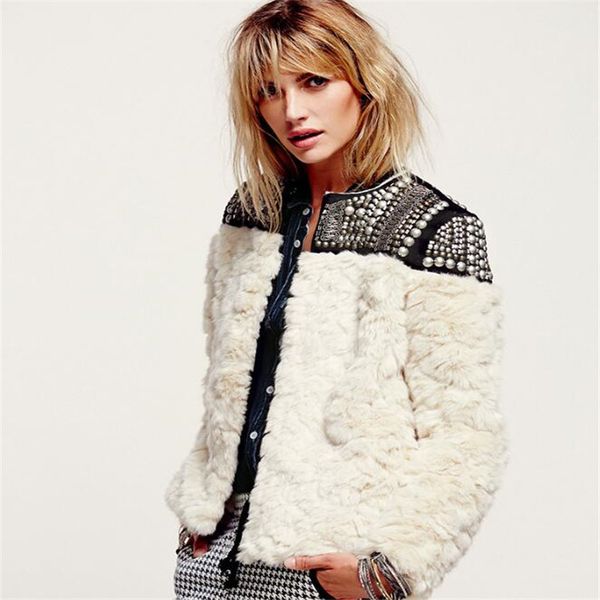women's jackets 2021 winter harajuku clothing fleece rivet coat for women faux fur patchwork long sleeve thick cardigan female, Black;brown
women's jackets 2021 winter harajuku clothing fleece rivet coat for women faux fur patchwork long sleeve thick cardigan female, Black;brown