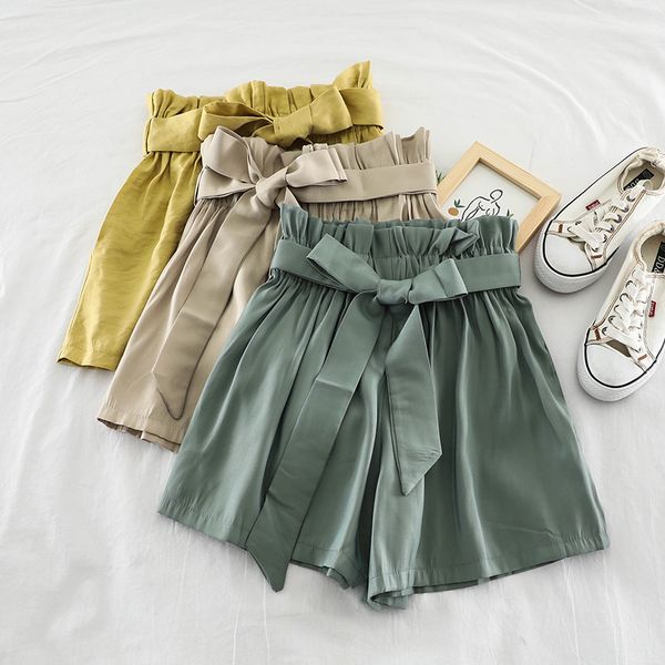 2019 summer women high waist wide leg shorts korean fashion causal belted shorts bermuda, White;black
2019 summer women high waist wide leg shorts korean fashion causal belted shorts bermuda, White;black