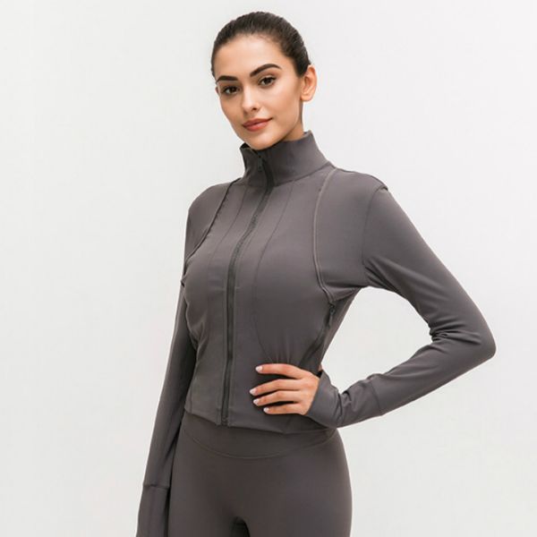 nylon women sports track jacket full zip running fitness gym activewear outdoor workout coat with thumb holes, Black;red
nylon women sports track jacket full zip running fitness gym activewear outdoor workout coat with thumb holes, Black;red
