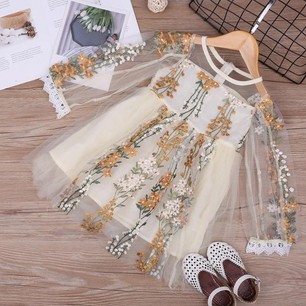 girls summer dress long sleeve flower embroidery casual sundress children girl elegant dress baby kids clothes for 2-6t, Red;yellow
girls summer dress long sleeve flower embroidery casual sundress children girl elegant dress baby kids clothes for 2-6t, Red;yellow