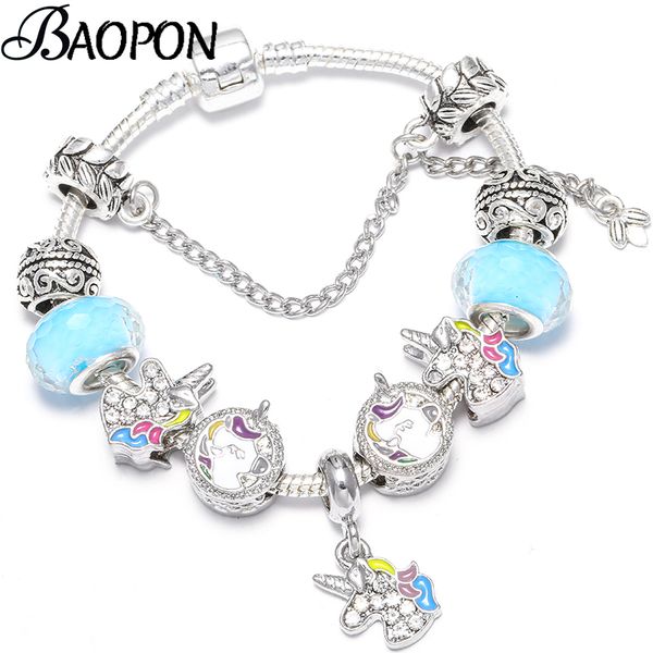 baopon cute unicorn charm bracelet silver color cartoon beads fine bracelets & bangles fashion jewelry gift dropshipping, Golden;silver
baopon cute unicorn charm bracelet silver color cartoon beads fine bracelets & bangles fashion jewelry gift dropshipping, Golden;silver