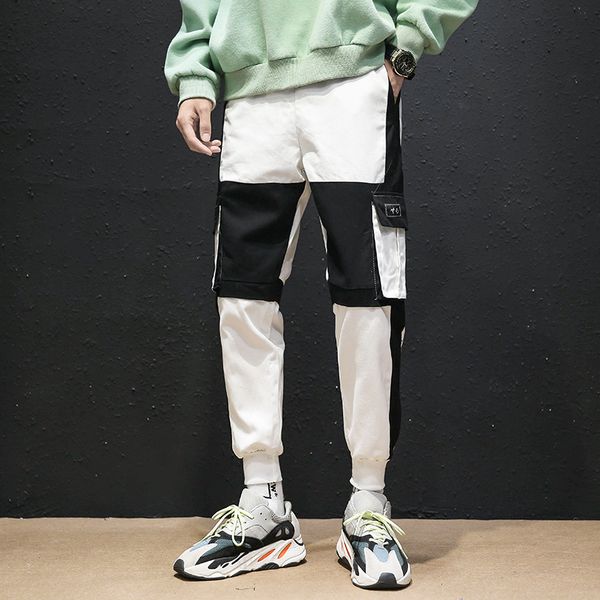 men's pants streetwear pant multi pockets cargo harem hip hop casual male track joggers trousers fashion men, Black
men's pants streetwear pant multi pockets cargo harem hip hop casual male track joggers trousers fashion men, Black