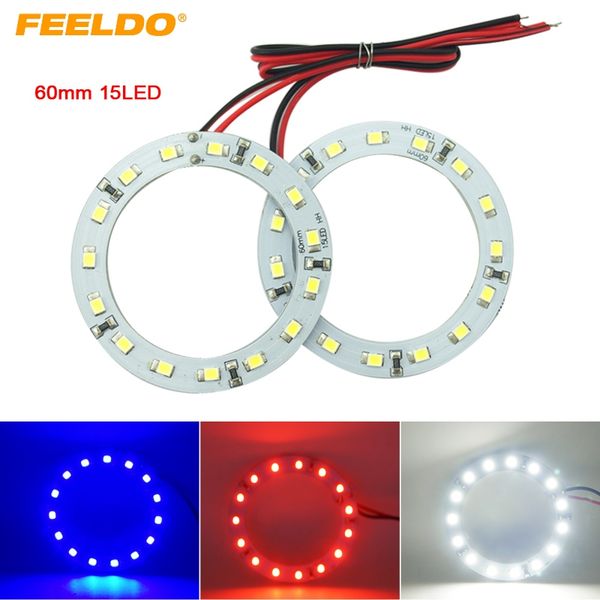 feeldo 2pcs 60mm car angel eyes 1210/3528 15smd led headlight halo ring angel eye lighting white red blue #hq2667
feeldo 2pcs 60mm car angel eyes 1210/3528 15smd led headlight halo ring angel eye lighting white red blue #hq2667