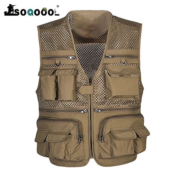 soqoool tactical vest army vest many pocket safari travel vests outdoor hunting mesh hiking camping vests, Black;white
soqoool tactical vest army vest many pocket safari travel vests outdoor hunting mesh hiking camping vests, Black;white