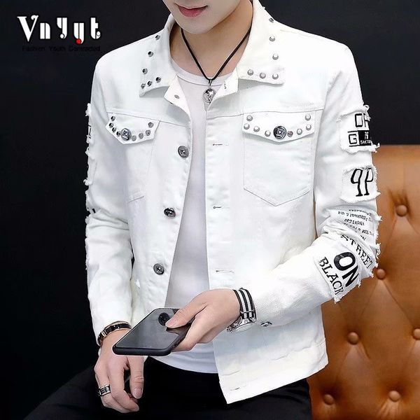 south korean style fashion printed denim jacket lapel cowboy clothing trend of men's cultivate one's morality handsome casual, Black;brown
south korean style fashion printed denim jacket lapel cowboy clothing trend of men's cultivate one's morality handsome casual, Black;brown