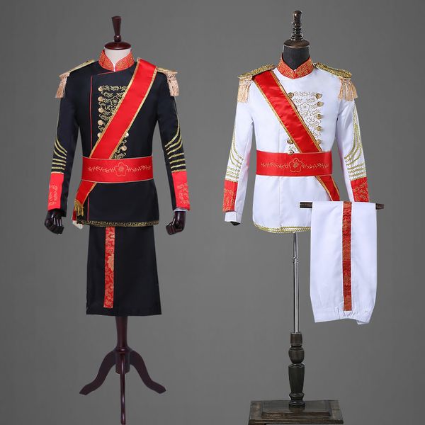 military salute serve dashuai show serve performance black and white male european stage drum guard of honour clothing pgraphic studio, White;black
military salute serve dashuai show serve performance black and white male european stage drum guard of honour clothing pgraphic studio, White;black