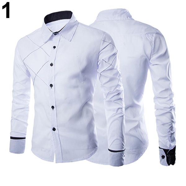 fashion men casual business buttoned long sleeve grid slim fit stylish dress shirt navy burgun, White;black
fashion men casual business buttoned long sleeve grid slim fit stylish dress shirt navy burgun, White;black