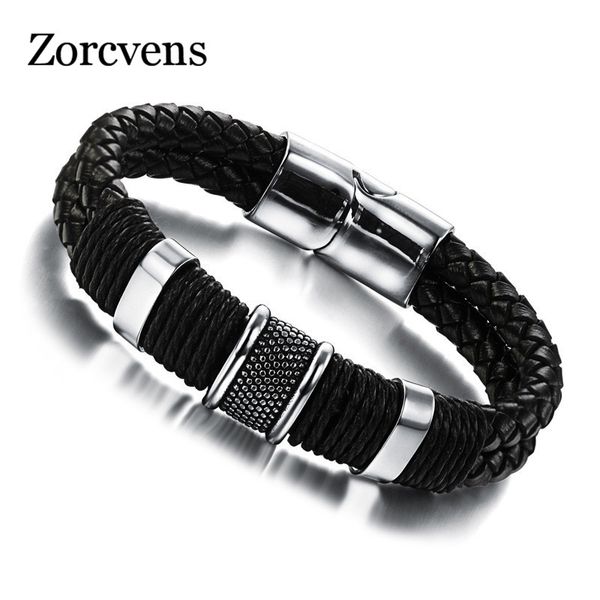 link, chain zorcvens cool punk black gold stainless steel magnetic button design genuine leather bracelet for men fashion bangles male gift
link, chain zorcvens cool punk black gold stainless steel magnetic button design genuine leather bracelet for men fashion bangles male gift