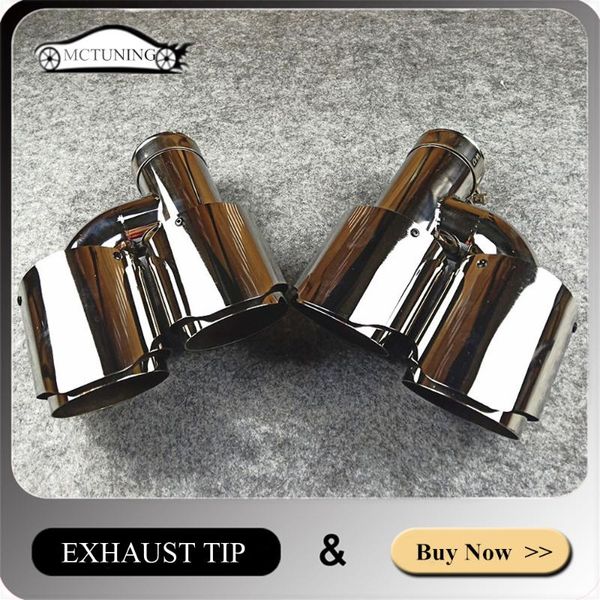 1pair h model universal silver exhaust dual tips chrome stainless steel exhaust meffler pipes without
1pair h model universal silver exhaust dual tips chrome stainless steel exhaust meffler pipes without