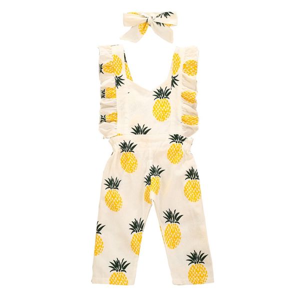 summer baby girls 2 pcs clothes print pineapple trousers jumpsuit+print headband outfit infant romper clothings, White
summer baby girls 2 pcs clothes print pineapple trousers jumpsuit+print headband outfit infant romper clothings, White