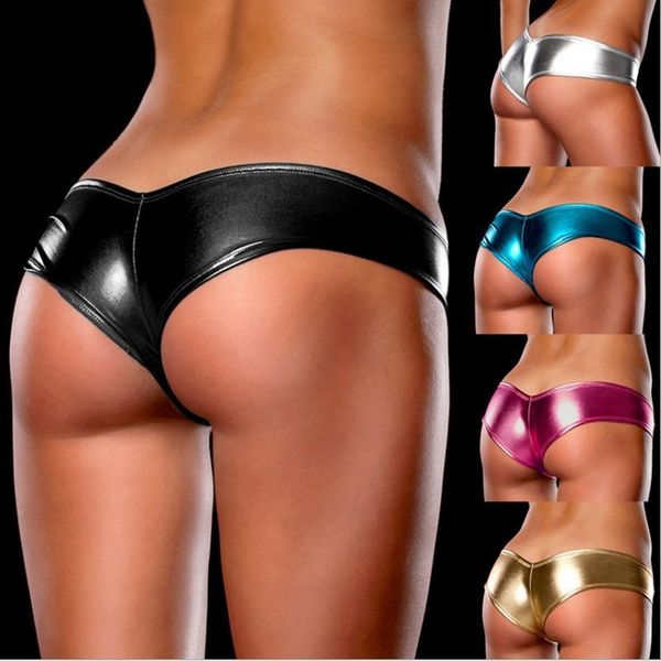 lingerie panties for women underwear woman solid flashing opaque patent leather imitation leather pants shining stringi, Black;pink
lingerie panties for women underwear woman solid flashing opaque patent leather imitation leather pants shining stringi, Black;pink