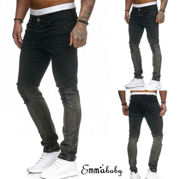 fashion mens hole ripped jeans stretch pencil pants skinny distressed frayed slim fit biker casual denim trouser, Blue
fashion mens hole ripped jeans stretch pencil pants skinny distressed frayed slim fit biker casual denim trouser, Blue