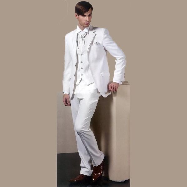 men's suits & blazers 3 piece white evening party men notch lapel trim fit custom made blazer wedding groom tuxedos (jacket + pants ves, White;black
men's suits & blazers 3 piece white evening party men notch lapel trim fit custom made blazer wedding groom tuxedos (jacket + pants ves, White;black