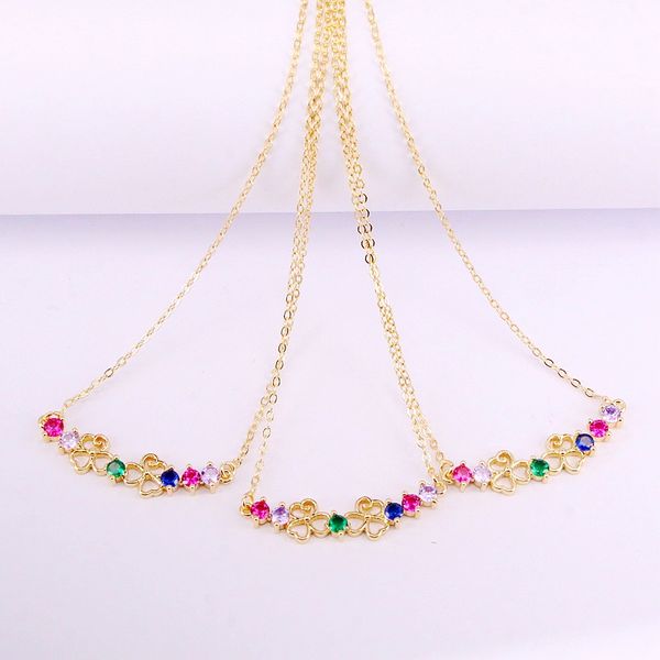 6pcs, fashion jewelry gifts crystal colorful zirconia star curved bar shaped pendant rainbow cz micro pave charm necklaces, Silver
6pcs, fashion jewelry gifts crystal colorful zirconia star curved bar shaped pendant rainbow cz micro pave charm necklaces, Silver