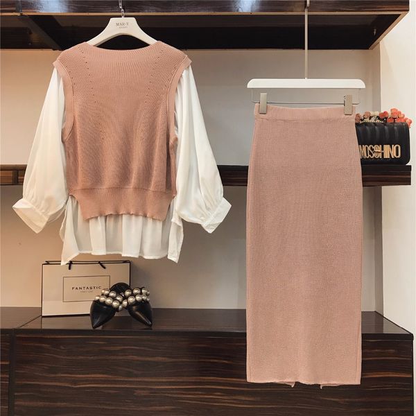 2018 autumn women knitted patchwork + slim skirt 2 pcs sets female casual suits a466, Gray
2018 autumn women knitted patchwork + slim skirt 2 pcs sets female casual suits a466, Gray