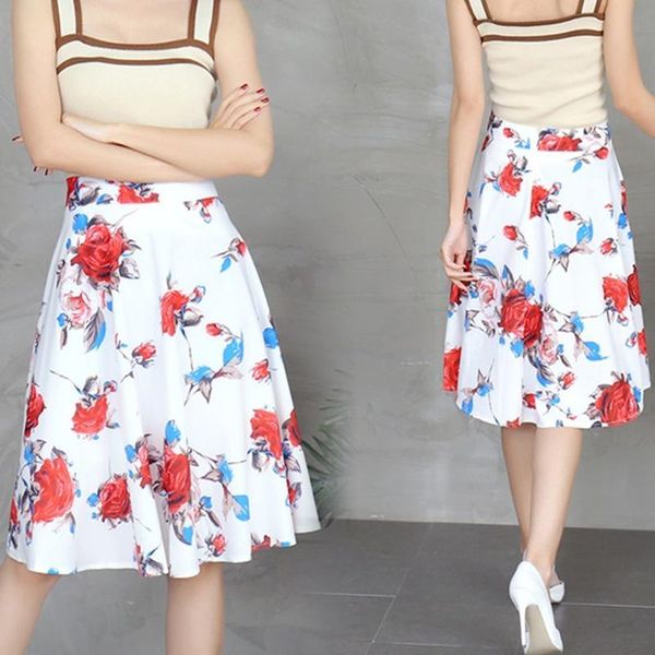 a line elegant floral skirt summer women plus size pleated skirt korean skirts casual spodnica plisowana ladies falda cuadros, Black
a line elegant floral skirt summer women plus size pleated skirt korean skirts casual spodnica plisowana ladies falda cuadros, Black