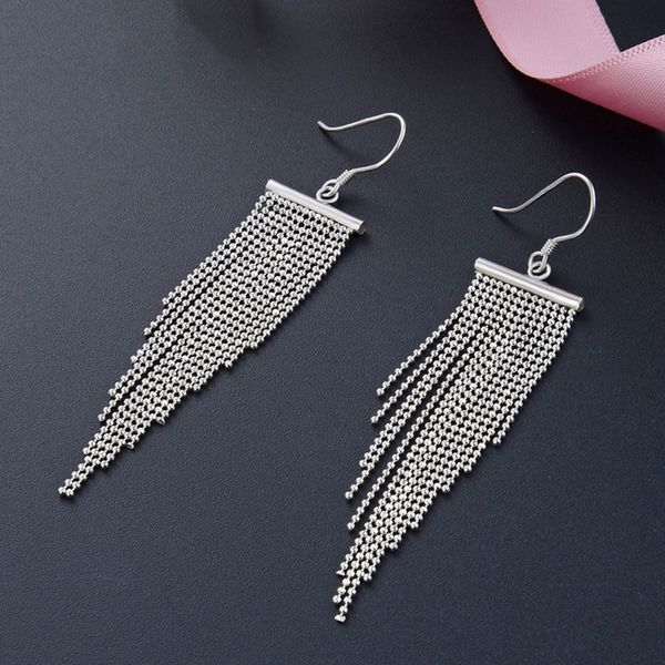 luxury sterling silver beaded thread tassels drop earrings graceful dangle earrings hook eardrop, Golden
luxury sterling silver beaded thread tassels drop earrings graceful dangle earrings hook eardrop, Golden