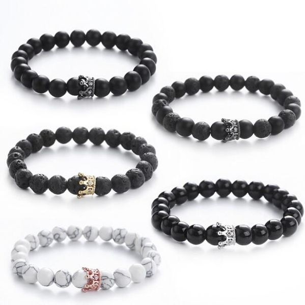 natural volcanic stone micro inlaid crown bracelet fashion creative matte smooth bracelet, Black
natural volcanic stone micro inlaid crown bracelet fashion creative matte smooth bracelet, Black