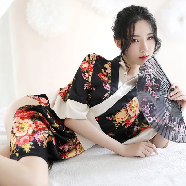 japanese kimono seduction satin floral bathrobe uniforms lingerie erotic women romantic nightgowns costumes yukata, Black;brown
japanese kimono seduction satin floral bathrobe uniforms lingerie erotic women romantic nightgowns costumes yukata, Black;brown