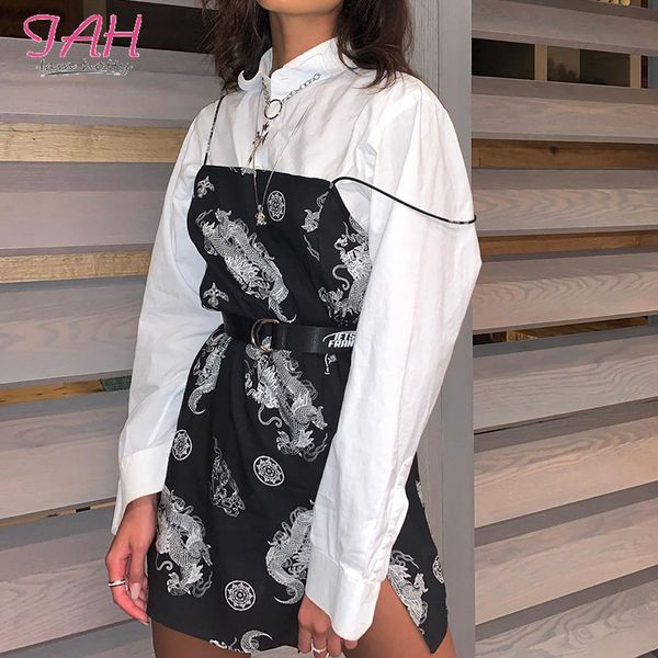 iamy chinese style dragon printed sleeveless dress women backless harajuku black mini dress ladies split spaghetti, Black;gray
iamy chinese style dragon printed sleeveless dress women backless harajuku black mini dress ladies split spaghetti, Black;gray