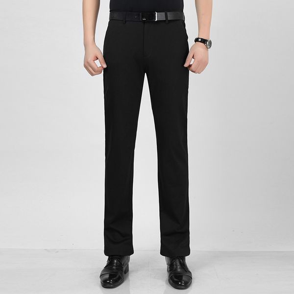 men's solid plain-front dress pants straight-fit smart casual black trousers zip with button closure suit separate pant
men's solid plain-front dress pants straight-fit smart casual black trousers zip with button closure suit separate pant