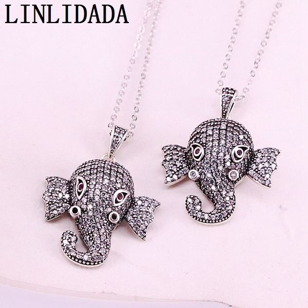 4pcs trendy clear cz zirconia elephant head pendant necklace for women dark silver color jewelry
4pcs trendy clear cz zirconia elephant head pendant necklace for women dark silver color jewelry