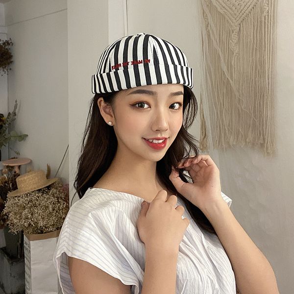 2020 new fashion stripe letters guapie hats for women landlord skullcap hat caps casual docker sailor brimless hip hop hat, Blue;gray
2020 new fashion stripe letters guapie hats for women landlord skullcap hat caps casual docker sailor brimless hip hop hat, Blue;gray