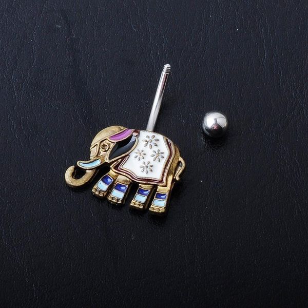 d0703 (2 colors ) new belly rings elephant dangle belly button rings body piercing navel rings stainless steel bars body jewelry, Silver
d0703 (2 colors ) new belly rings elephant dangle belly button rings body piercing navel rings stainless steel bars body jewelry, Silver