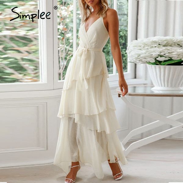 casual dresses simplee sleeveless women party dress ruched solid high waist v-neck summer streetwear ruffled sash evening maxi dresss, Black;gray
casual dresses simplee sleeveless women party dress ruched solid high waist v-neck summer streetwear ruffled sash evening maxi dresss, Black;gray
