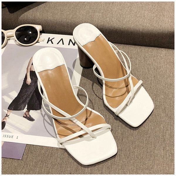slippers 2021 summer women sandals slipper high cylindrical heel outdoor flip flops narrow band strap slides, Black
slippers 2021 summer women sandals slipper high cylindrical heel outdoor flip flops narrow band strap slides, Black