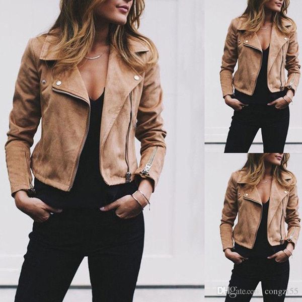 2019 autumn winter new women's coat cultivate oneself lapel suit collar pu leather jacket slant zipper and short women's size, Black
2019 autumn winter new women's coat cultivate oneself lapel suit collar pu leather jacket slant zipper and short women's size, Black