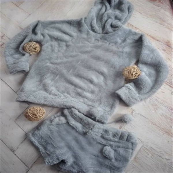 cute girl women winter warm pajamas sets meow autumn pullover hoodies soft plush ball flannel cartoon warm pajama shorts plus xl, Blue;gray 
cute girl women winter warm pajamas sets meow autumn pullover hoodies soft plush ball flannel cartoon warm pajama shorts plus xl, Blue;gray