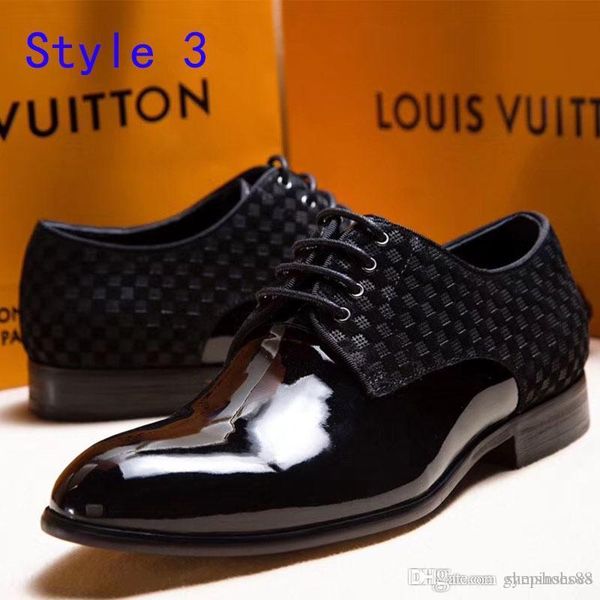 luxury fashion men's dress shoes wedding party classic casual shoes patent leather fashion training shoes of size 38-45, Black
luxury fashion men's dress shoes wedding party classic casual shoes patent leather fashion training shoes of size 38-45, Black