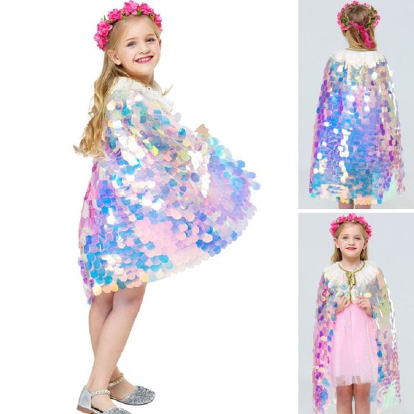kids mermaid sequin cape cosplay baby girls glittering princess cloak children halloween christmas party costume clothing dhl ship fa2061
kids mermaid sequin cape cosplay baby girls glittering princess cloak children halloween christmas party costume clothing dhl ship fa2061