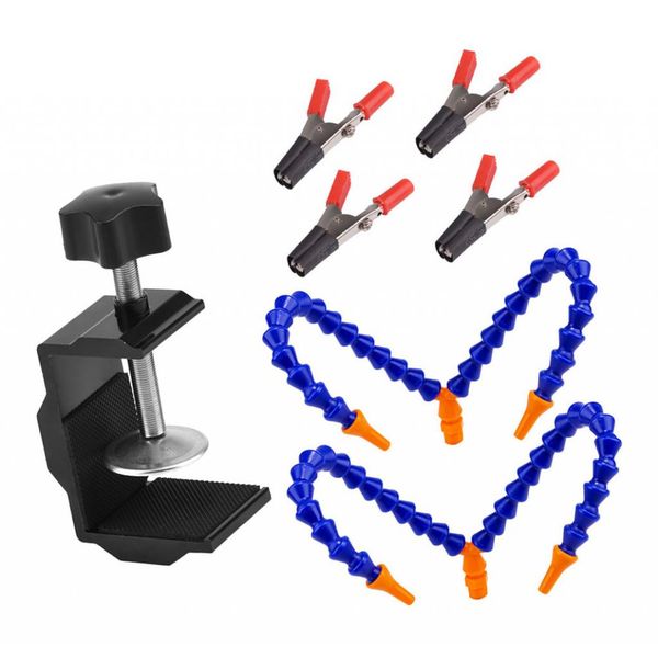 flexible 4 arm third helping hands soldering tool pcb holder workstation tableclamp base kit for hobby, jewelry & repair
flexible 4 arm third helping hands soldering tool pcb holder workstation tableclamp base kit for hobby, jewelry & repair