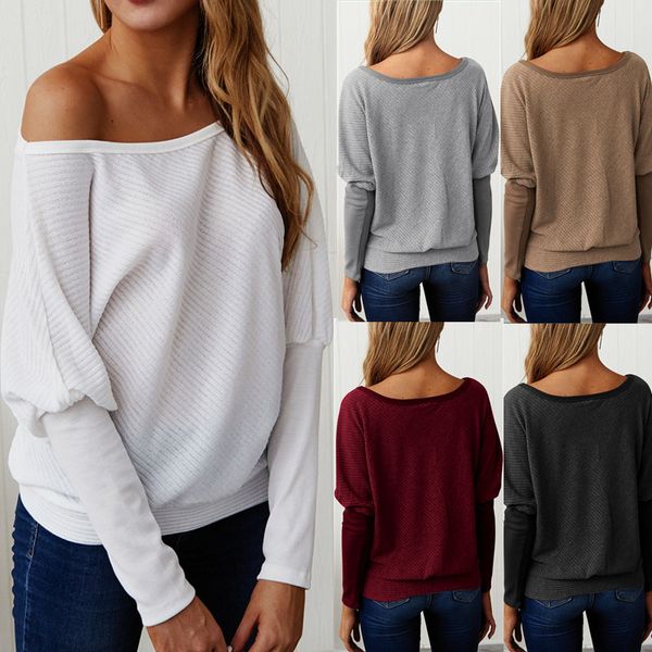 women's sweaters streetwear long sleeve knitted cotton grey lady pullovers batwing elegant round collar autumn winter women, White;black
women's sweaters streetwear long sleeve knitted cotton grey lady pullovers batwing elegant round collar autumn winter women, White;black