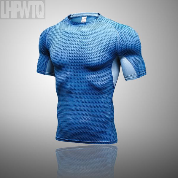 spandex men running t shirt quick dry fitness compression shirt training exercise clothes gym sports shirts, Black;blue
spandex men running t shirt quick dry fitness compression shirt training exercise clothes gym sports shirts, Black;blue