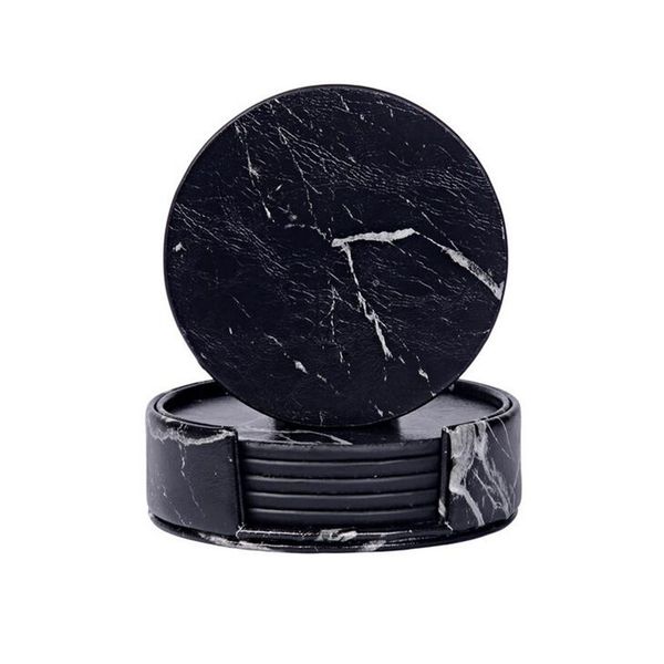 table runner 6pcs pu leather marble set creative drink coffee cup mat pad dining placemats black white chic decoration
table runner 6pcs pu leather marble set creative drink coffee cup mat pad dining placemats black white chic decoration