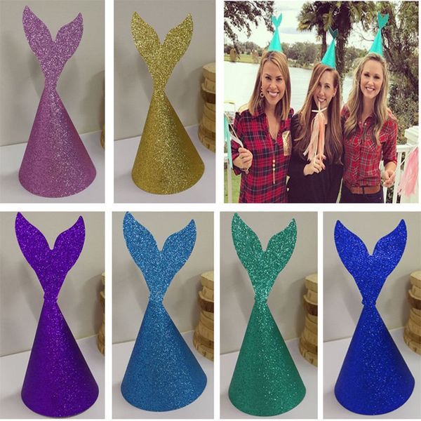glitter mermaid tail hats headband wedding party horn cap crown for children headwear birthday paper caps xmas halloween gift an2415
glitter mermaid tail hats headband wedding party horn cap crown for children headwear birthday paper caps xmas halloween gift an2415