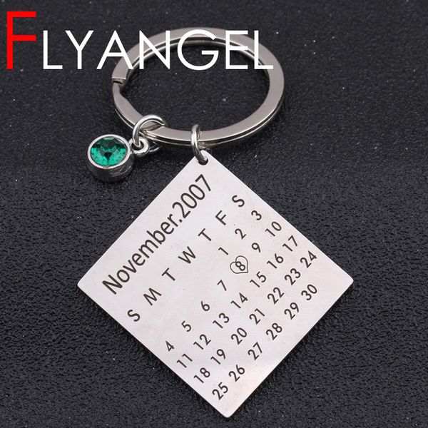 custom special data 12 birthstone calendar keychain fashion key holder friends birthday keyring gifts lover special data gifts, Silver
custom special data 12 birthstone calendar keychain fashion key holder friends birthday keyring gifts lover special data gifts, Silver