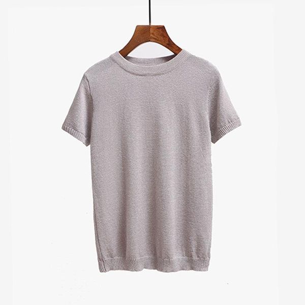 summer knitted t shirt tees short sleeve solid women o-neck t -shirts fashion slim knitwear t-shirt dropshipping kawaii, White
summer knitted t shirt tees short sleeve solid women o-neck t -shirts fashion slim knitwear t-shirt dropshipping kawaii, White