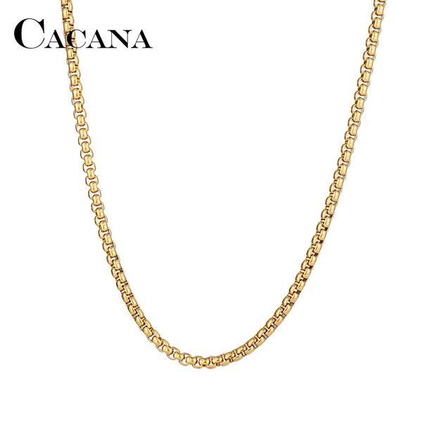 cacana stainless steel chain necklaces for man women gold silver color for pendant 0.3cm pearl buckle donot fade jewelry a1301
cacana stainless steel chain necklaces for man women gold silver color for pendant 0.3cm pearl buckle donot fade jewelry a1301