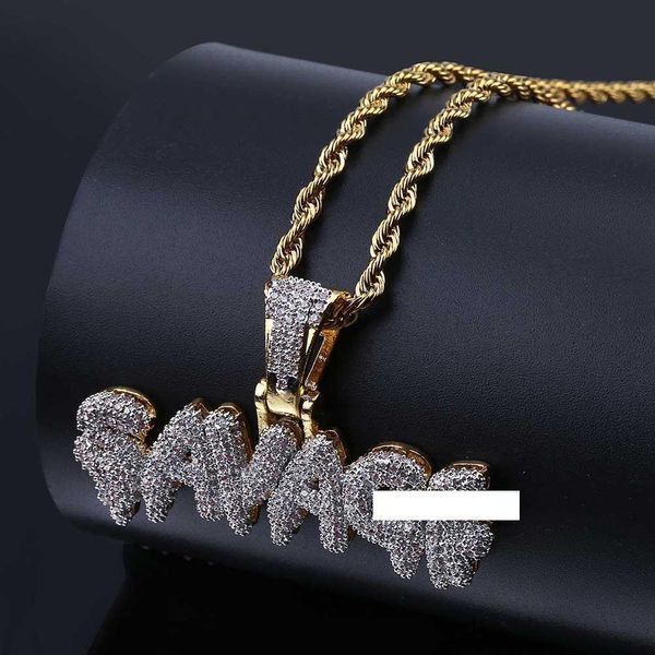 hip hop jewelry iced out full cz stone gold color plated savage pendant necklace, Silver
hip hop jewelry iced out full cz stone gold color plated savage pendant necklace, Silver