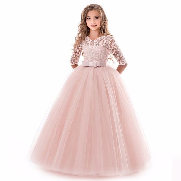 pink flower girl dresses for weddings ball gown half sleeves tulle lace bow long first communion dresses for little girls, Red;yellow
pink flower girl dresses for weddings ball gown half sleeves tulle lace bow long first communion dresses for little girls, Red;yellow