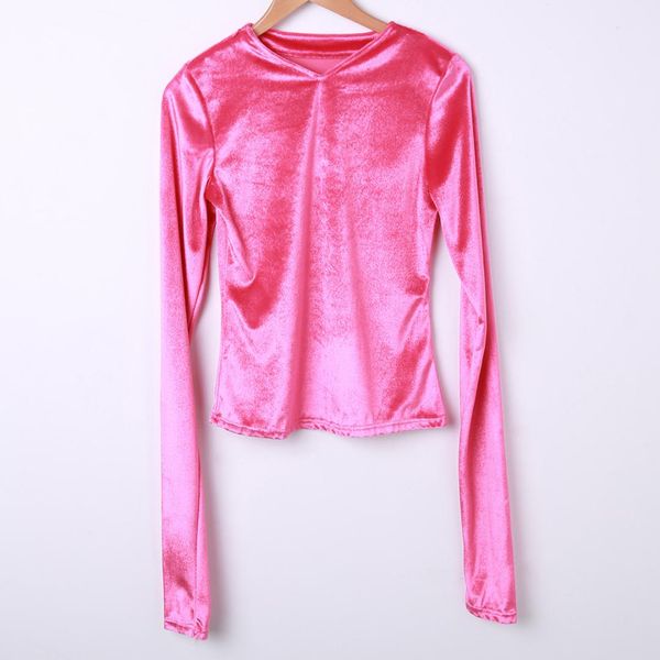 fashion women's casual velvet long sleeve slim fit casual t shirt, White
fashion women's casual velvet long sleeve slim fit casual t shirt, White